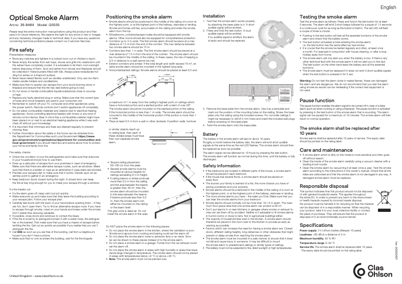 Imagen de la primera página del manual del dispositivo GS535