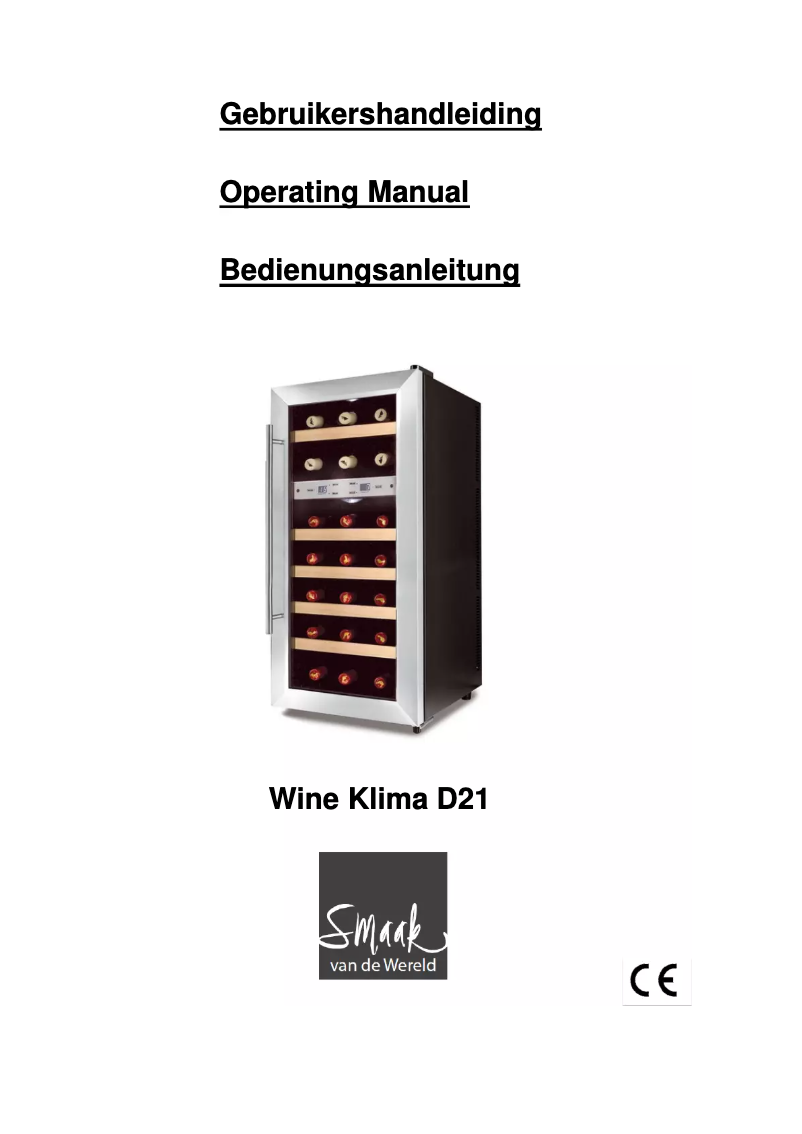 Página 1 del manual Manual de usuario Wine Klima D21