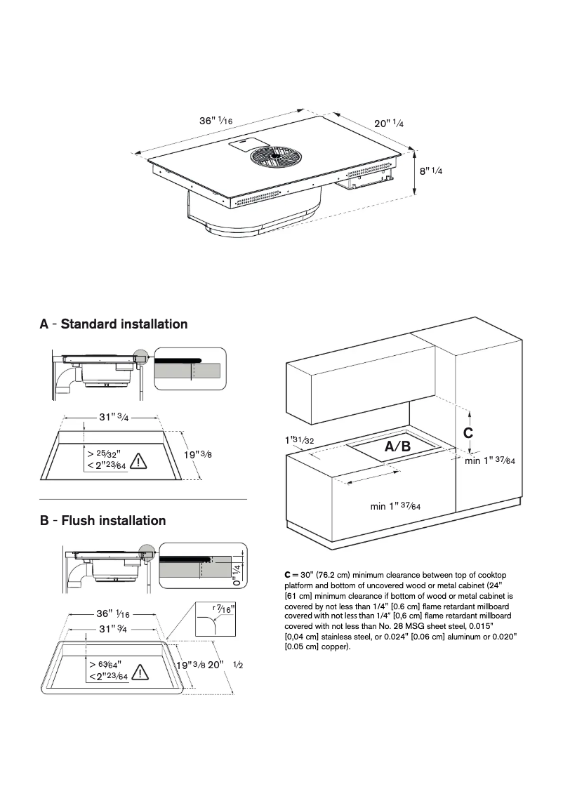 Página 1 del manual Instrucciones / montaje Bertazzoni PE364IDDNET