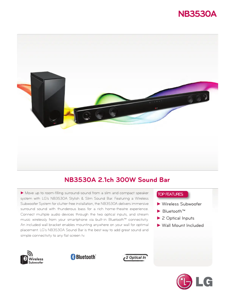 Imagen de la primera página del manual del dispositivo NB3530A
