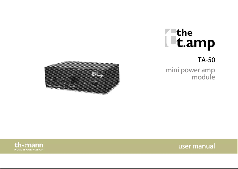 Página 1 del manual Manual de usuario the t.amp TA-50