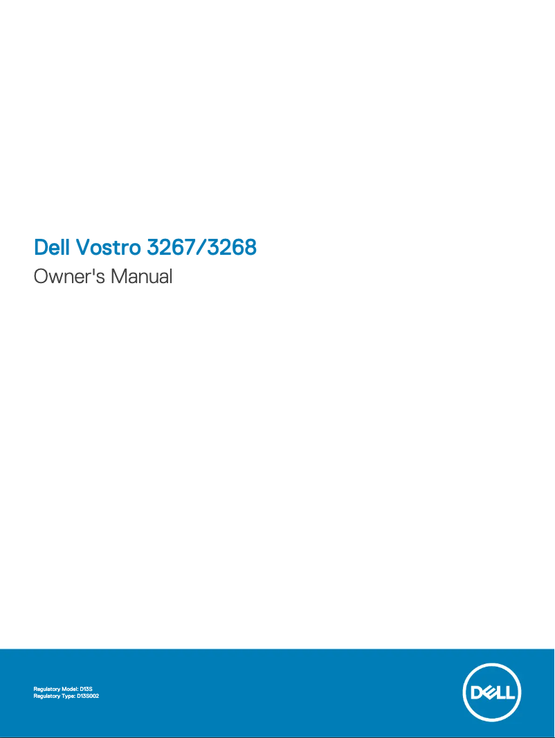 Imagen de la primera página del manual del dispositivo Vostro 3268-WMWC1