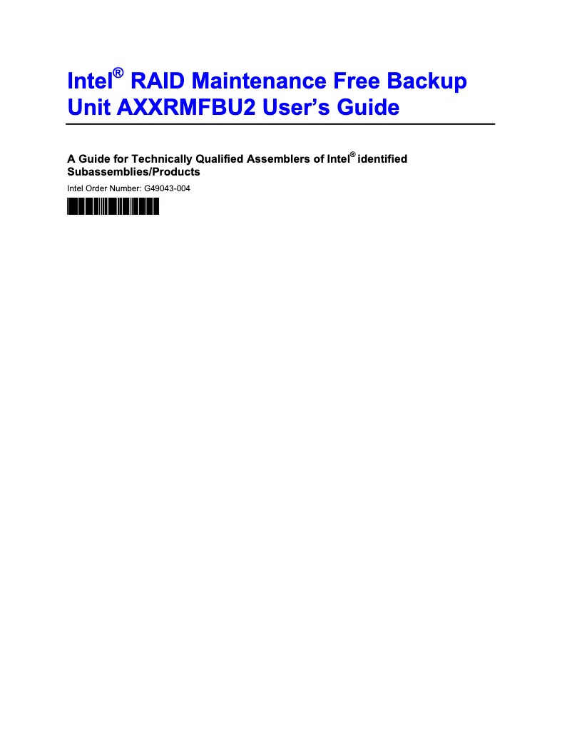 Imagen de la primera página del manual del dispositivo AXXRMFBU2