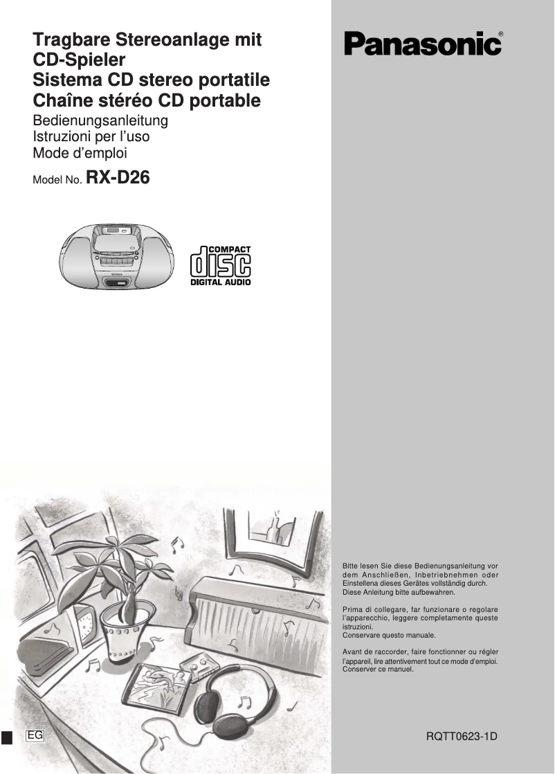 Imagen de la primera página del manual del dispositivo RX-D26