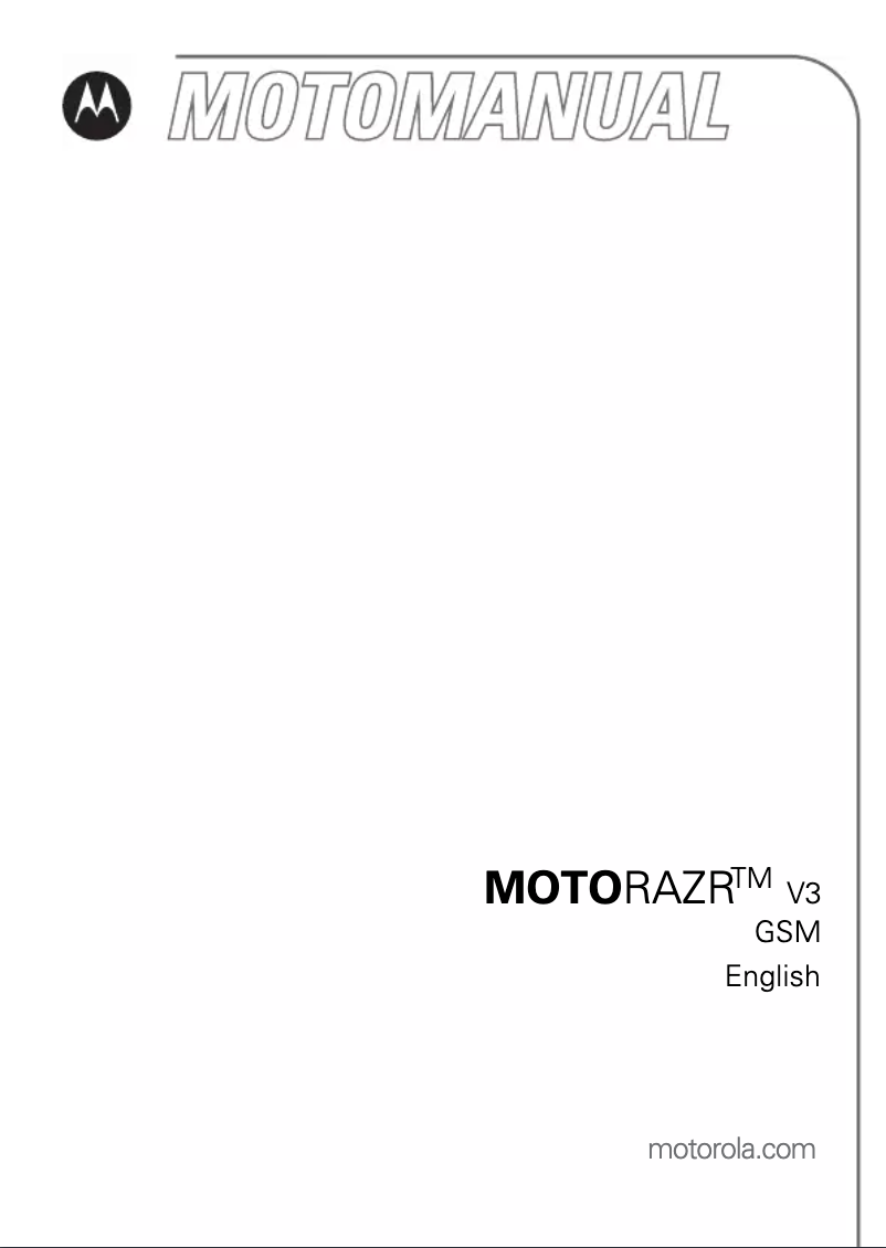 Página 1 del manual Manual de usuario Motorola RAZR V3