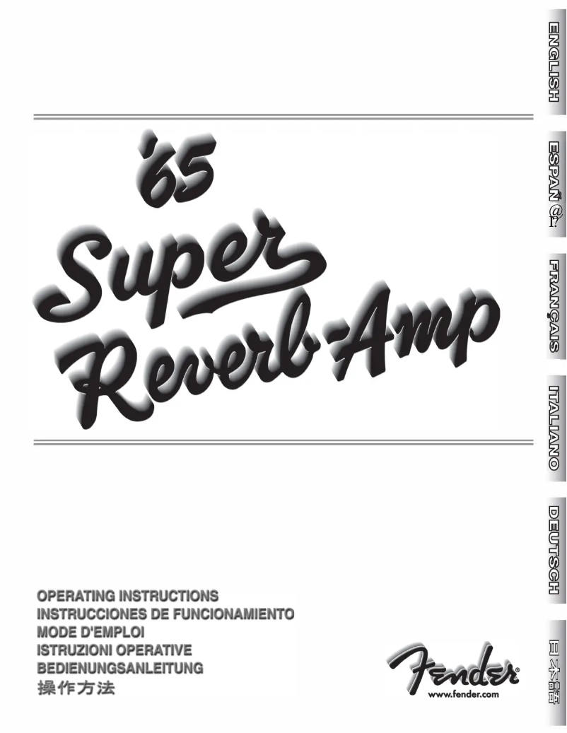 Imagen de la primera página del manual del dispositivo '65 Super Reverb-Amp