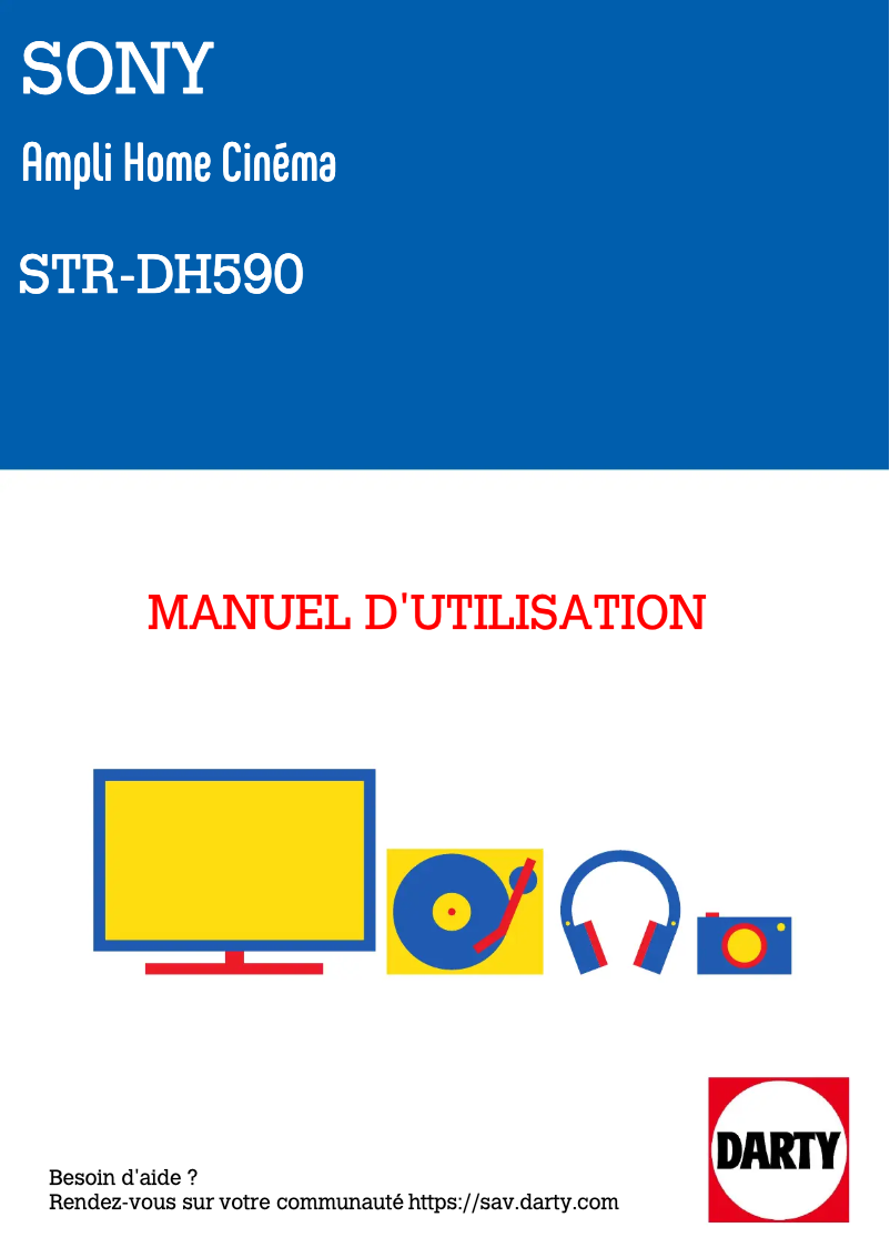 Imagen de la primera página del manual del dispositivo STR-DH590