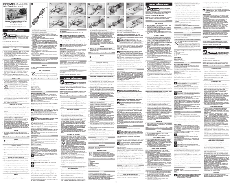 Página 1 del manual Manual de usuario Dremel Model 670