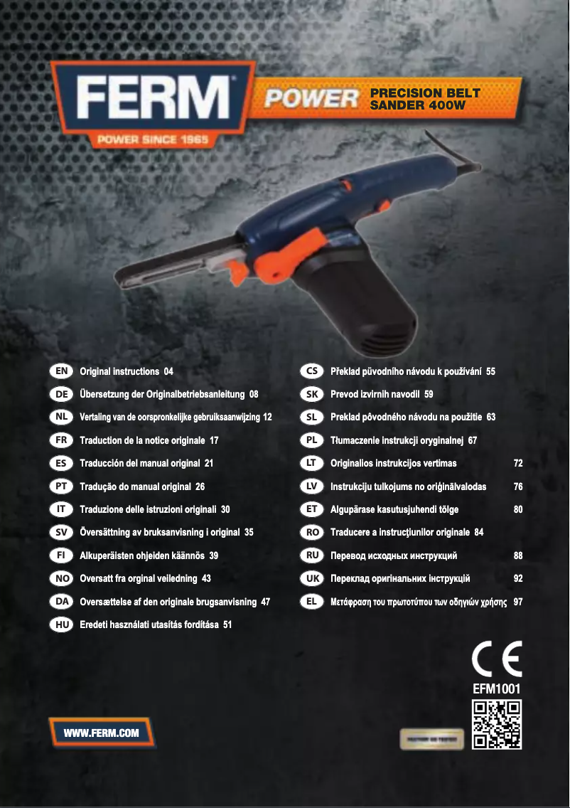 Página nº 1 - Manual de usuario Ferm EFM1001