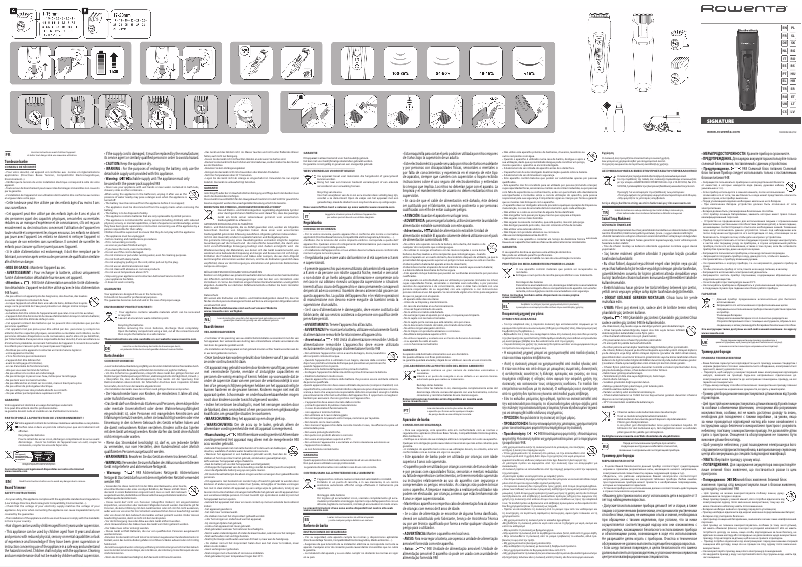 Página nº 1 - Manual de usuario Rowenta Signature Long Beard TN4500