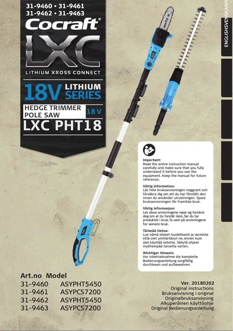 Imagen de la primera página del manual del dispositivo LXC PHT18