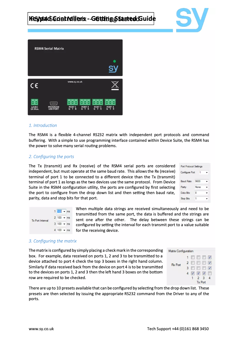 Página 1 del manual Manual de usuario SY Electronics SY-RSM4