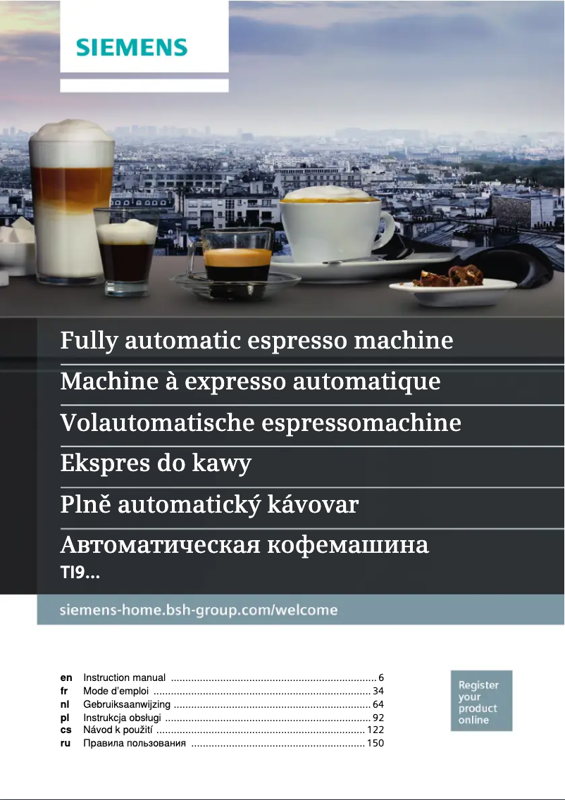 Imagen de la primera página del manual del dispositivo TI903209RW