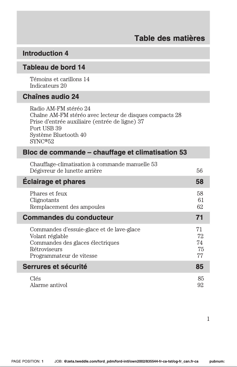 Imagen de la primera página del manual del dispositivo Transit Connect (2012)