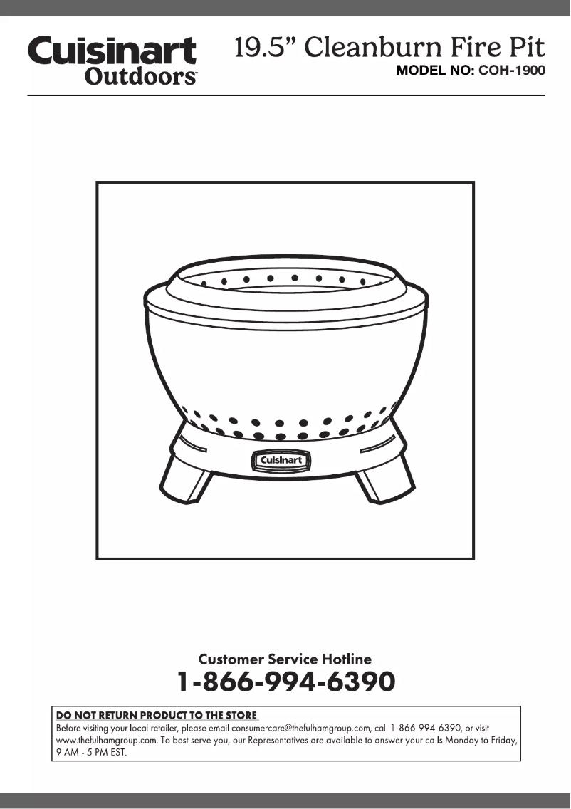 Página nº 1 - Manual de usuario Cuisinart COH-1900