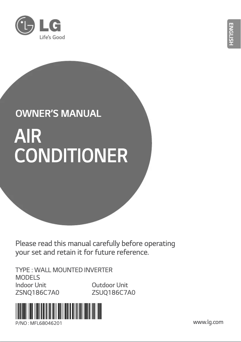 Página 1 del manual Manual de usuario LG ZSUQ186C7A0