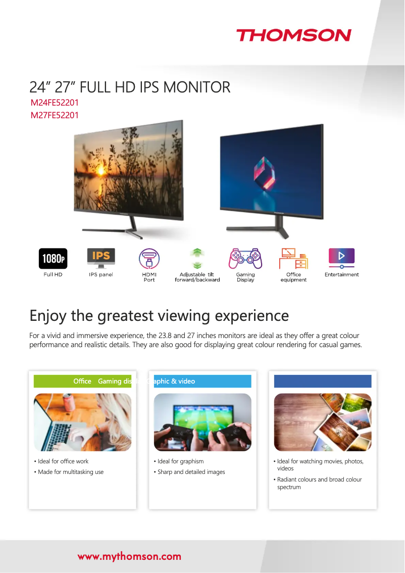 Página nº 1 - Manual de usuario Thomson M24FE52201