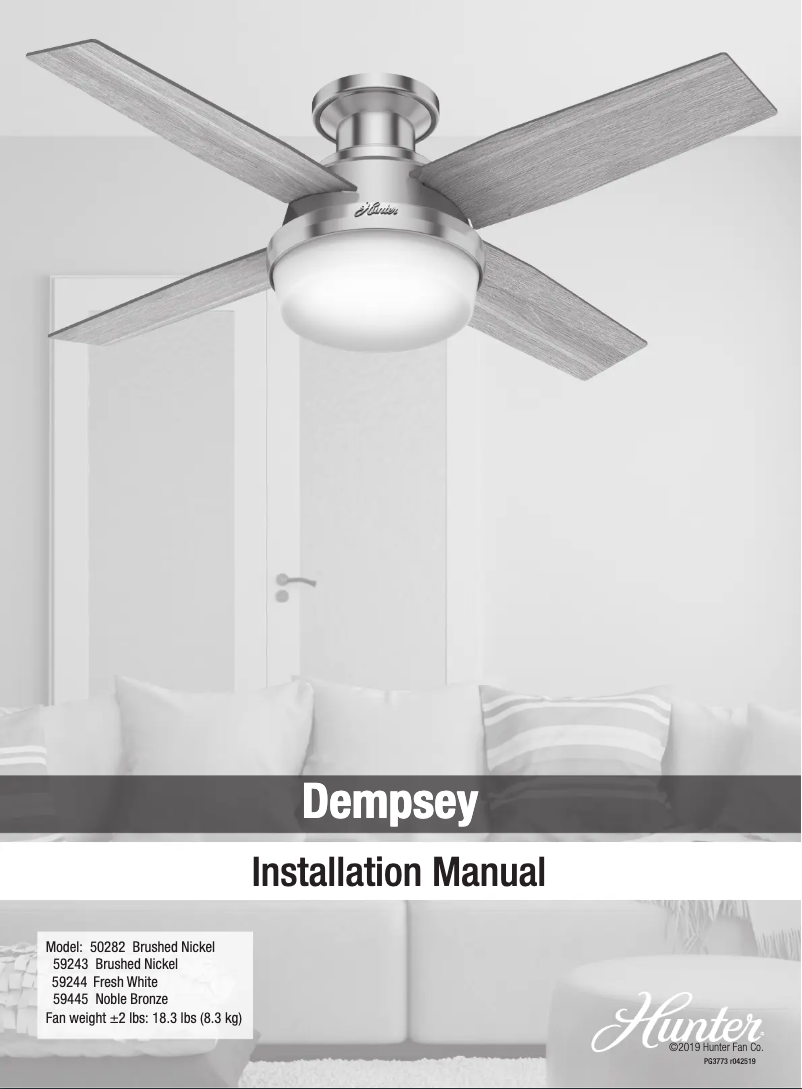 Imagen de la primera página del manual del dispositivo Dempsey 59243