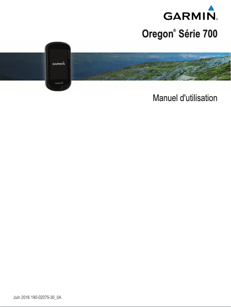 Imagen de la primera página del manual del dispositivo Oregon 700