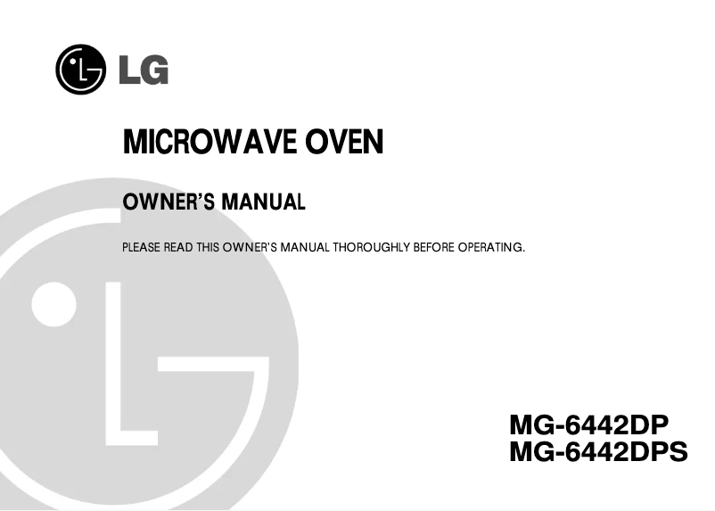 Imagen de la primera página del manual del dispositivo MG-6442DP