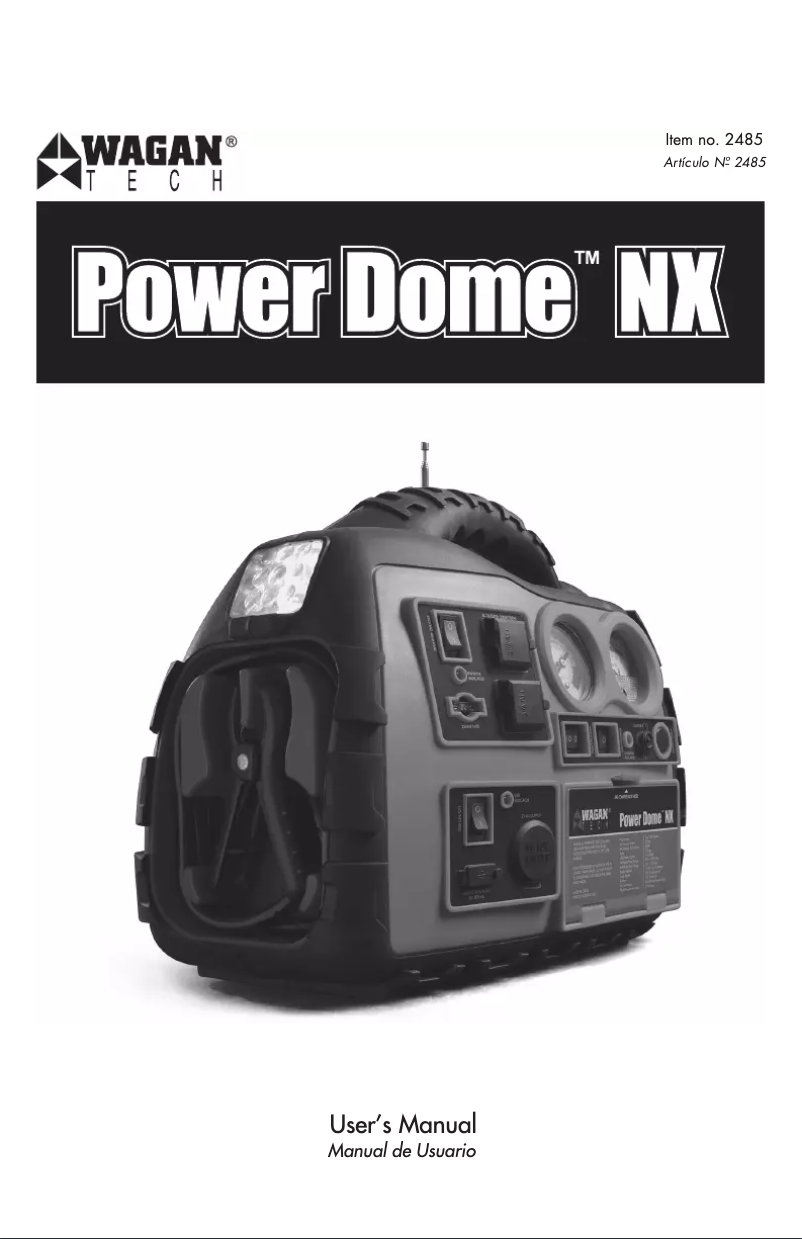 Imagen de la primera página del manual del dispositivo Power Dome NX