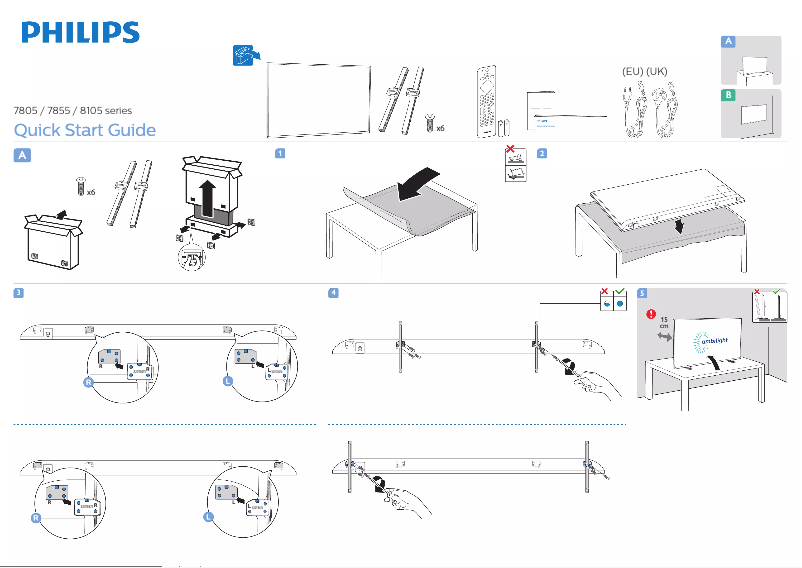 Página 1 del manual Guía de inicio rápido Philips 70PUS8105