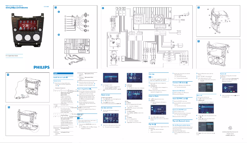 Página 1 del manual Guía de inicio rápido Philips CID3688