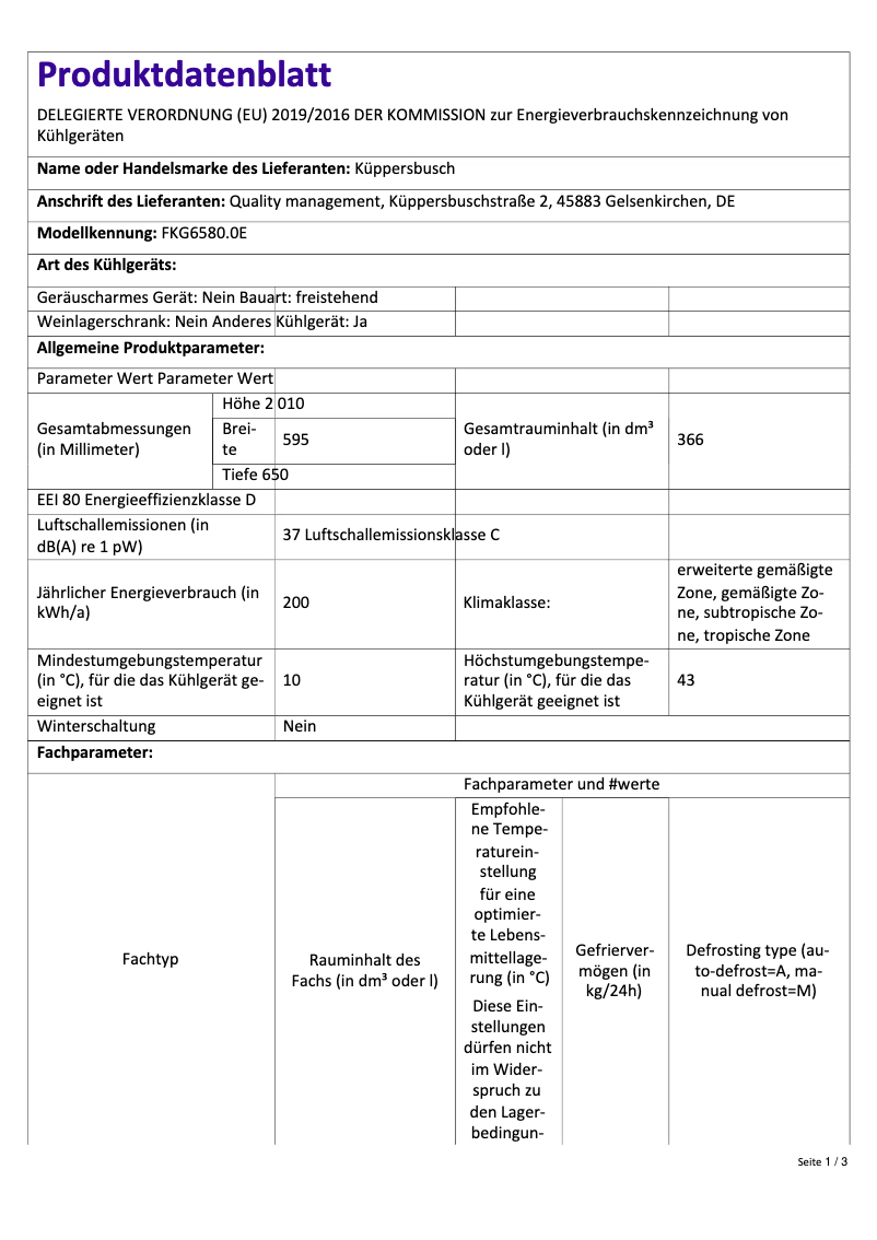 Imagen de la primera página del manual del dispositivo FKG6580.0E