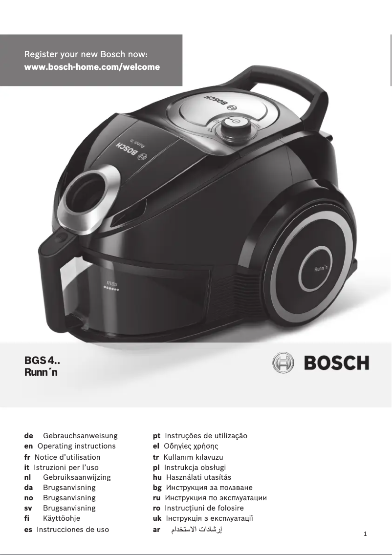 Página nº 1 - Manual de usuario Bosch Runn'n BGS41267