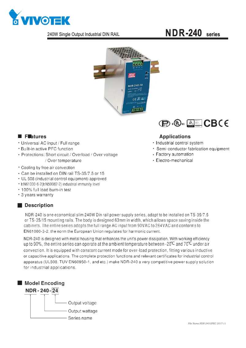 Página 1 del manual Manual de usuario Vivotek NDR-240