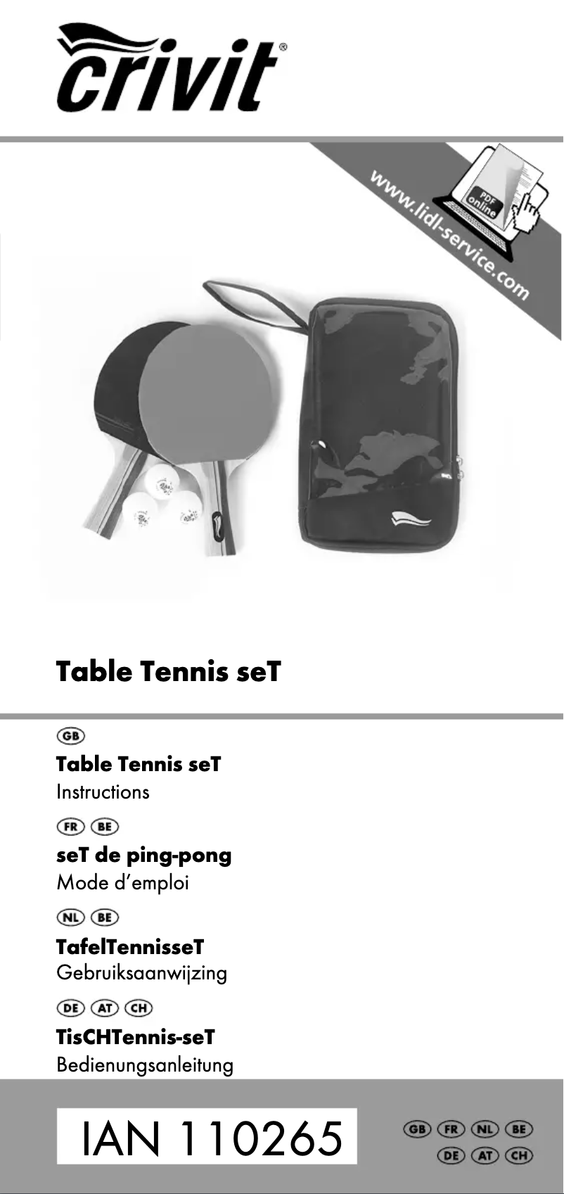 Página 1 del manual Manual de usuario Crivit IAN 110265