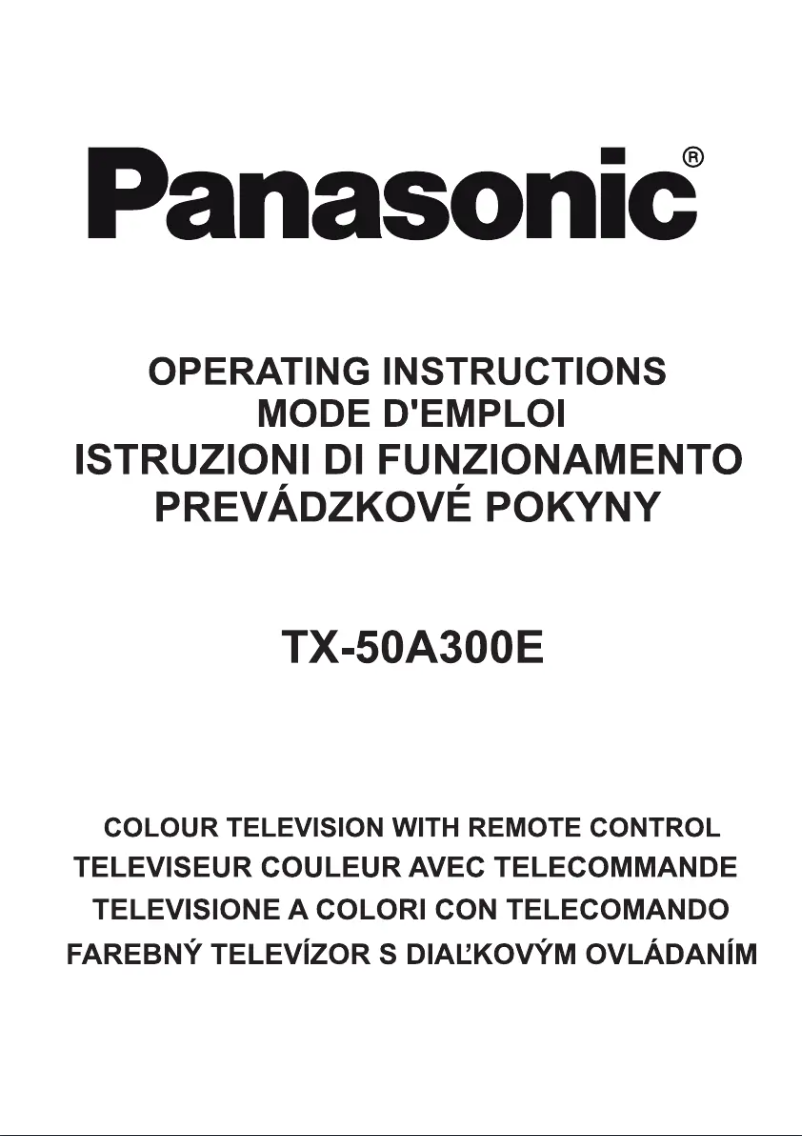 Imagen de la primera página del manual del dispositivo TX-50A300E