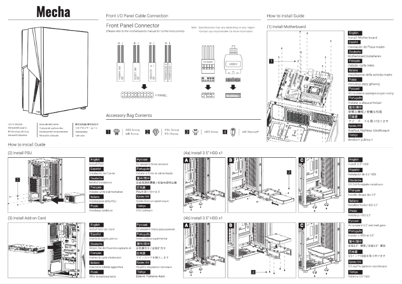 Imagen de la primera página del manual del dispositivo Mecha