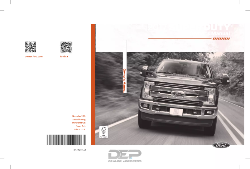 Página 1 del manual Manual de usuario Ford F-350 Super Duty (2017)