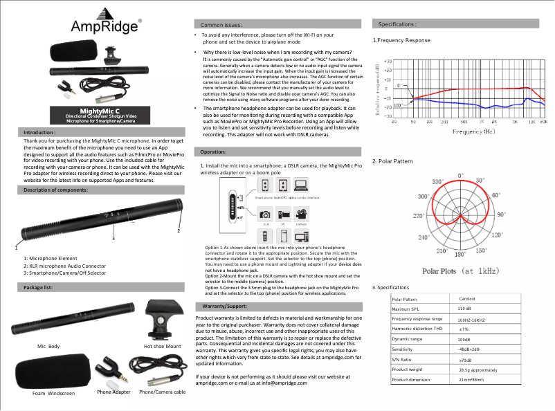 Imagen de la primera página del manual del dispositivo MightyMic