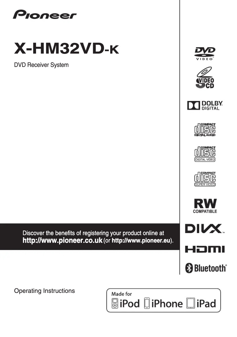 Imagen de la primera página del manual del dispositivo X-HM32VD-K