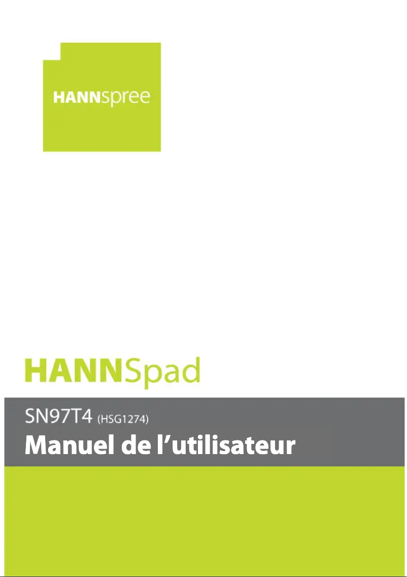 Página 1 del manual Manual de usuario Hannspree HannsPad SN97T4