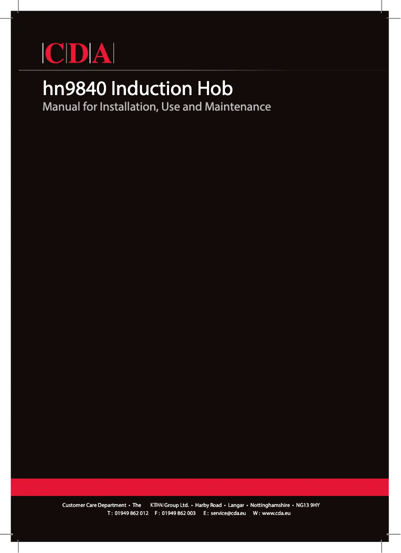 Imagen de la primera página del manual del dispositivo HN9840