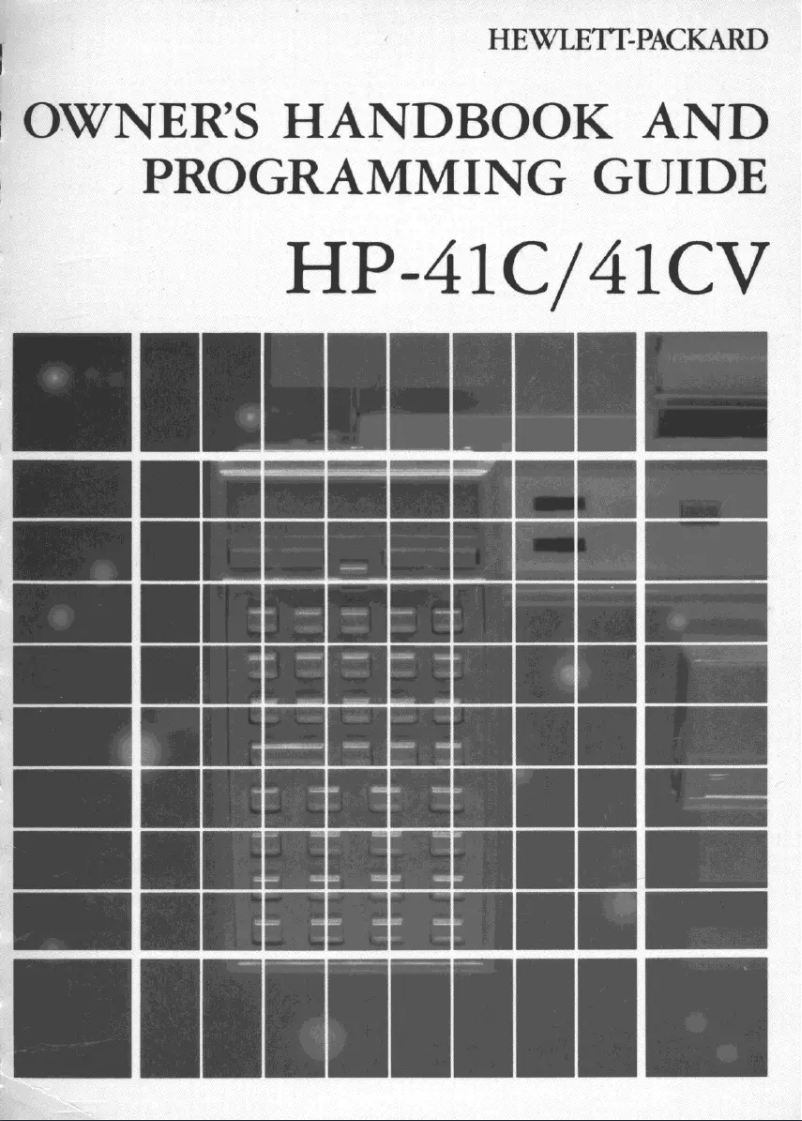 Página 1 del manual Manual de usuario HP 41c