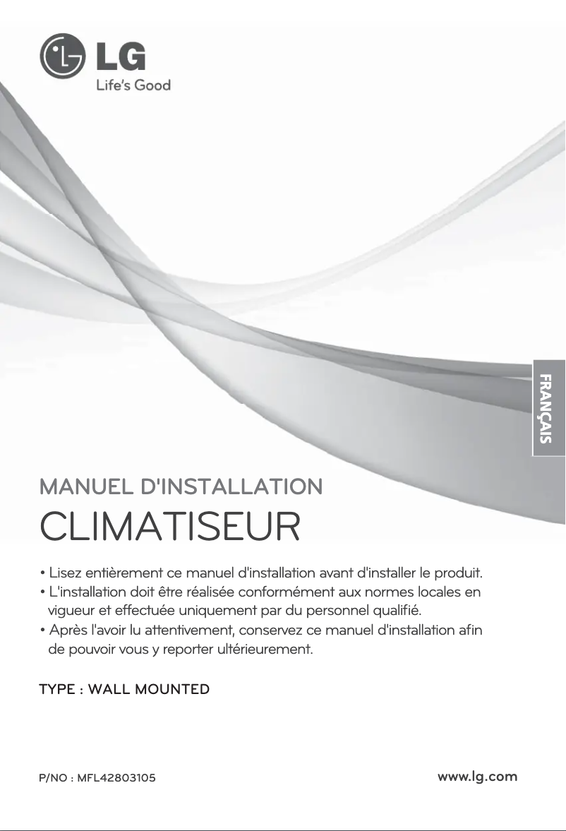 Página 1 del manual Guía de instalación LG ARNU07GSEL2