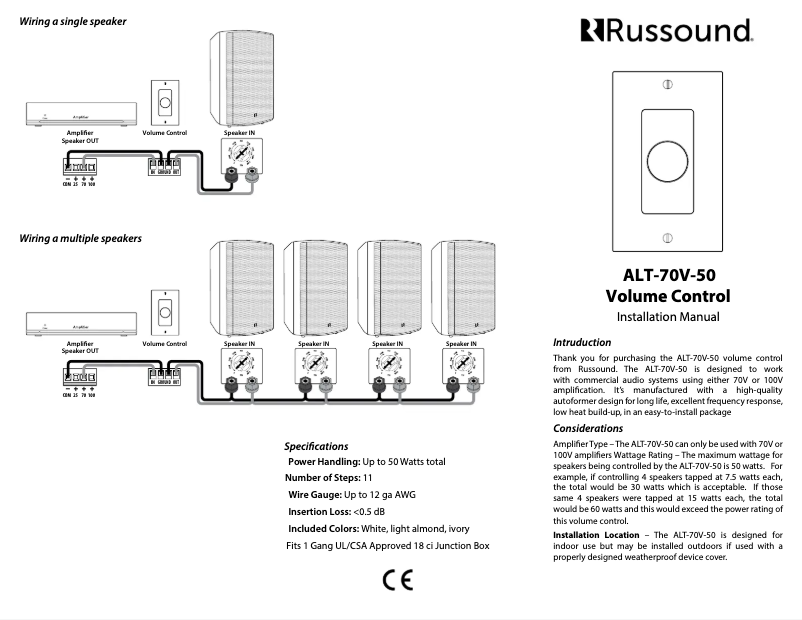 Imagen de la primera página del manual del dispositivo ALT-70V-50