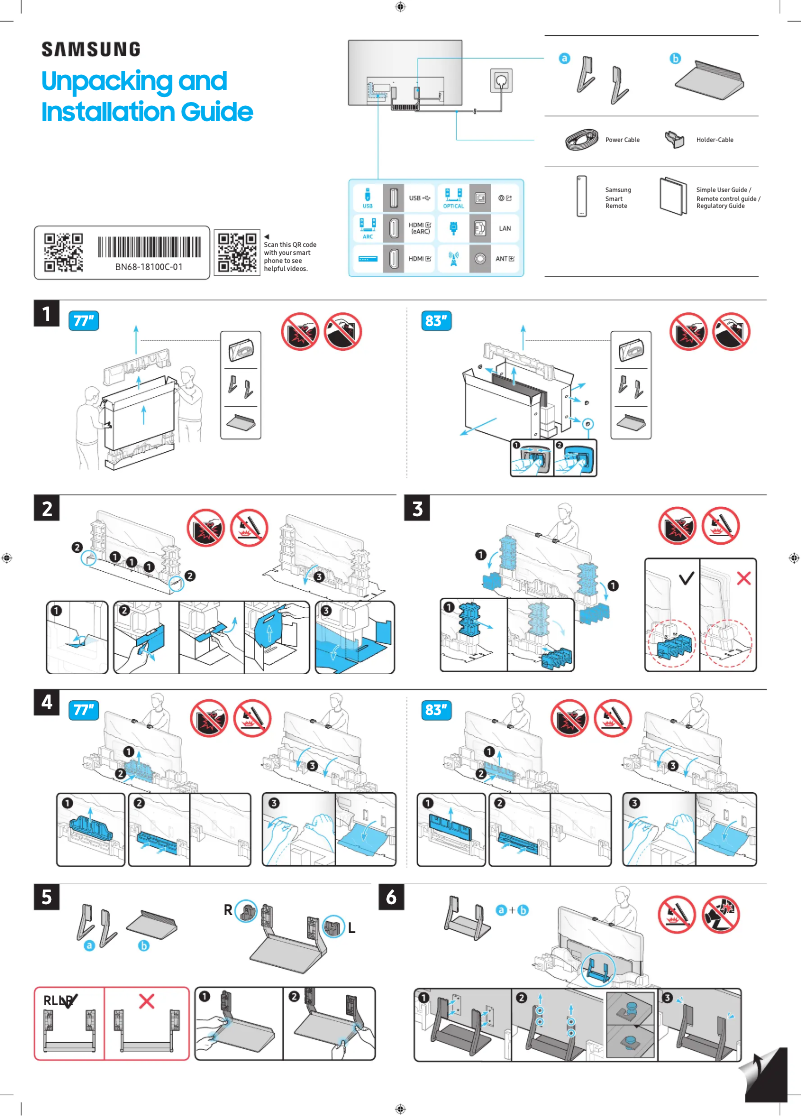 Imagen de la primera página del manual del dispositivo QN83S90DAE