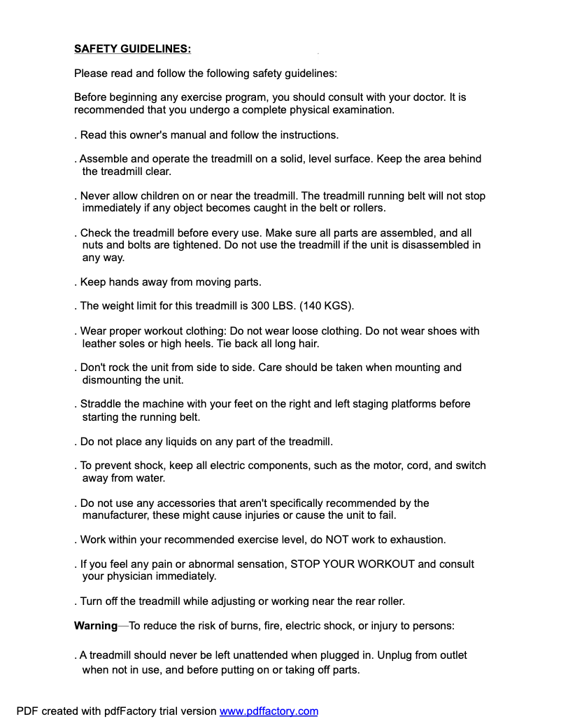 Página nº 1 - Manual de usuario SportsArt 3150