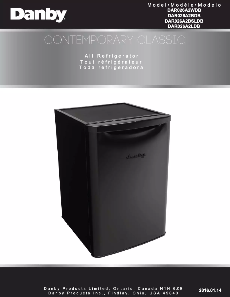 Página nº 1 - Manual de usuario Danby DAR026A2