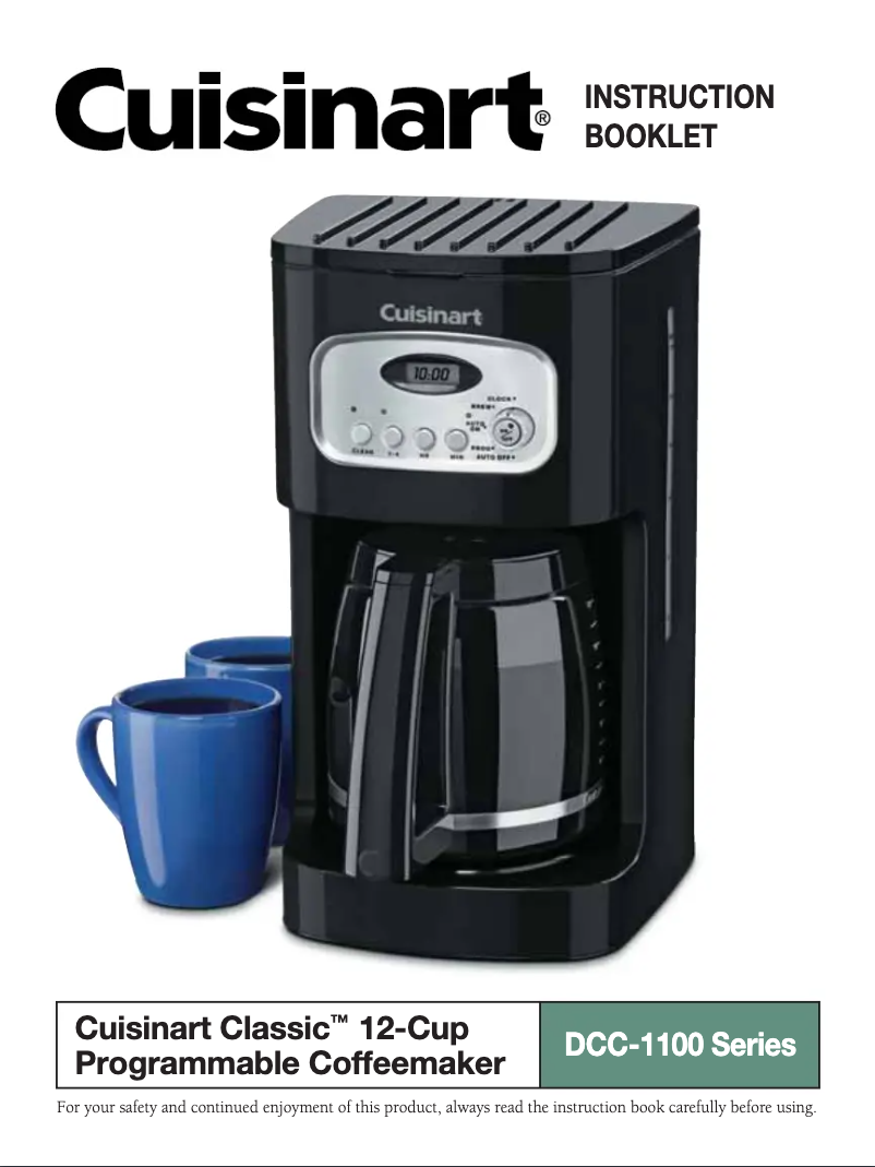 Página 1 del manual Manual de usuario Conair DCC-1100