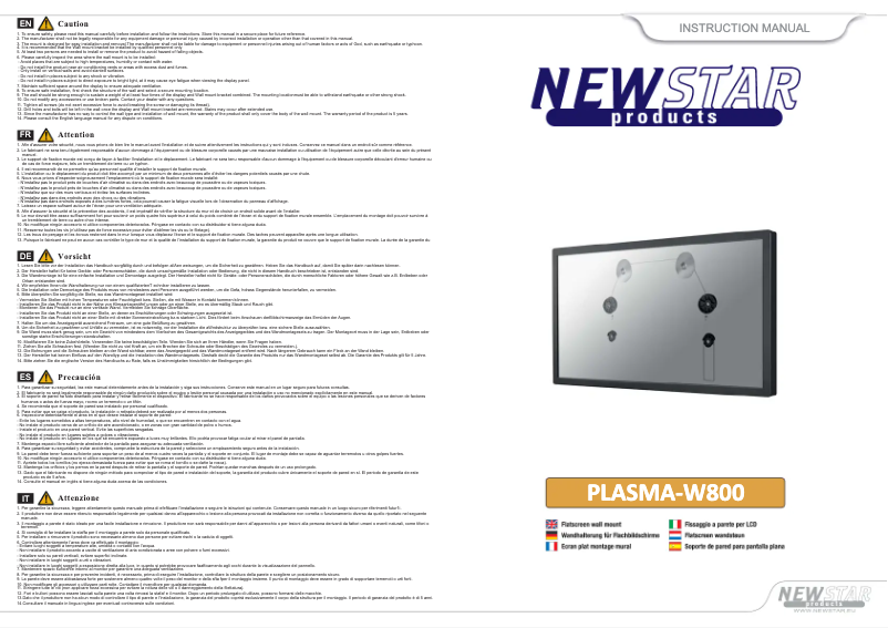 Imagen de la primera página del manual del dispositivo LED wall bracket