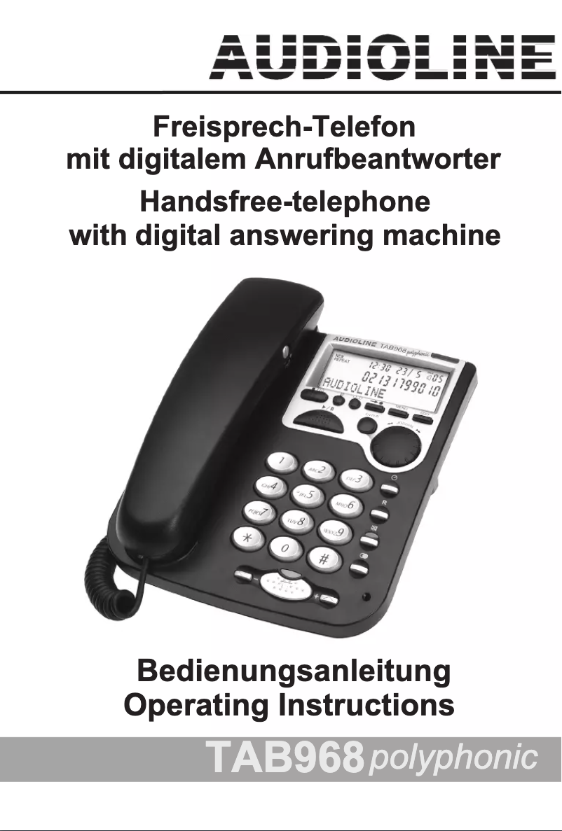Página 1 del manual Manual de usuario Audioline TAB968 Polyphonic