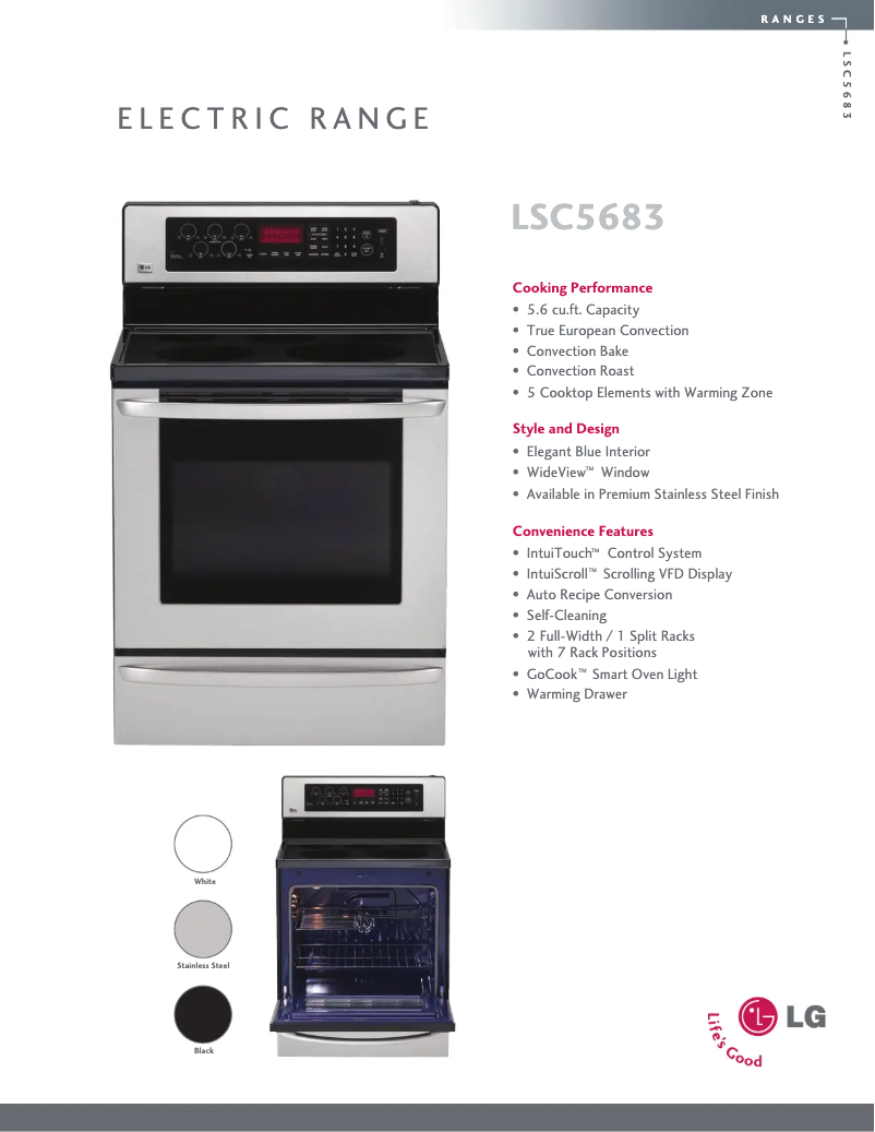 Imagen de la primera página del manual del dispositivo LSC5683WS