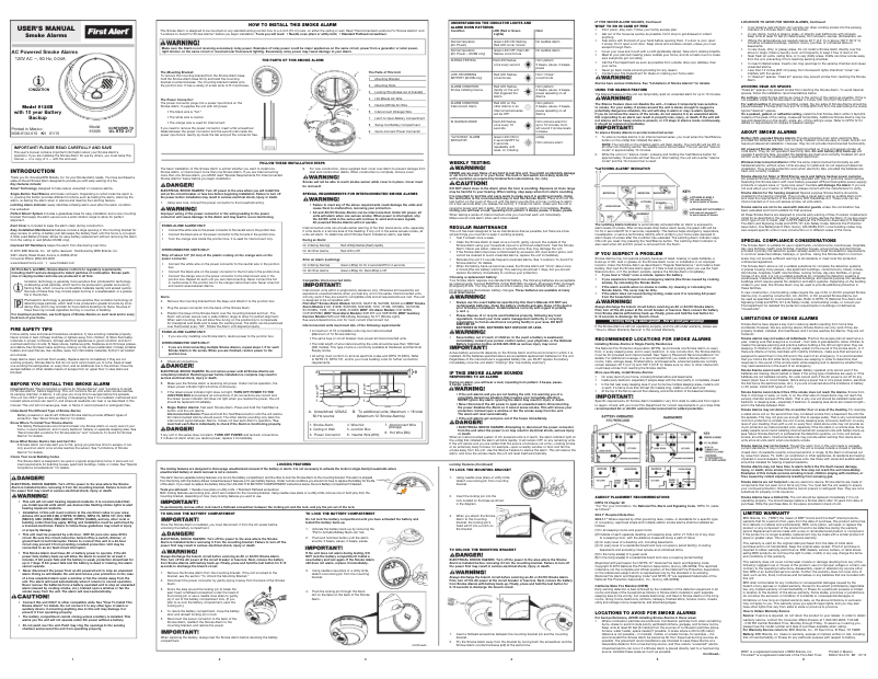 Página 1 del manual Manual de usuario First Alert 9120LBL