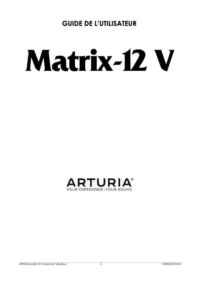 Imagen de la primera página del manual del dispositivo Matrix-12 V